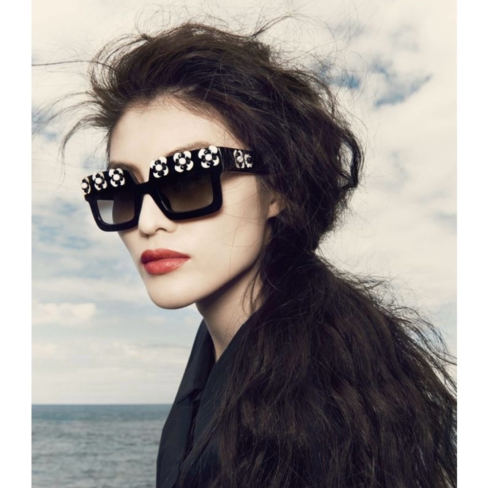 Prada Floral Black Sunglasses